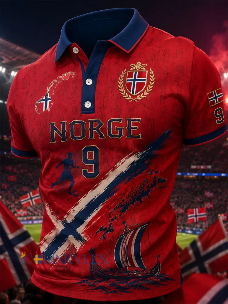 Herr-T-shirt med korta ärmar och fotbollsmotiv - A / S