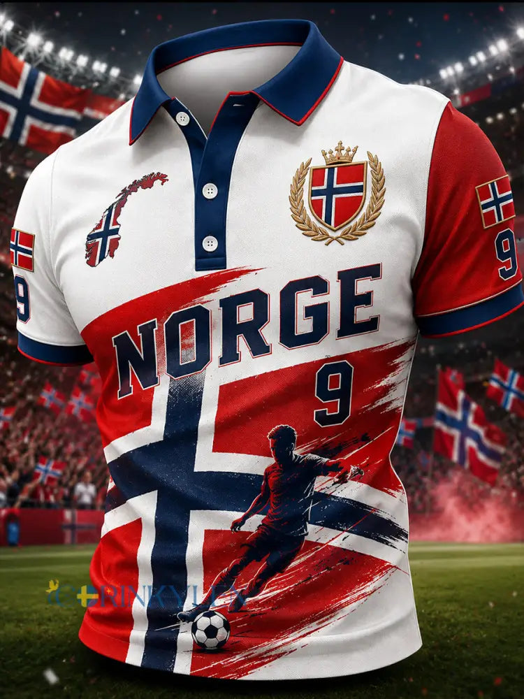 Herr-T-shirt med korta ärmar och fotbollsmotiv - A / S