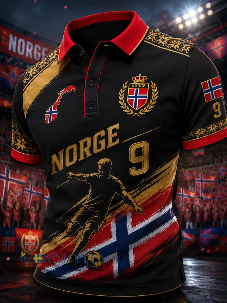 Herr-T-shirt med korta ärmar och fotbollsmotiv - A / S