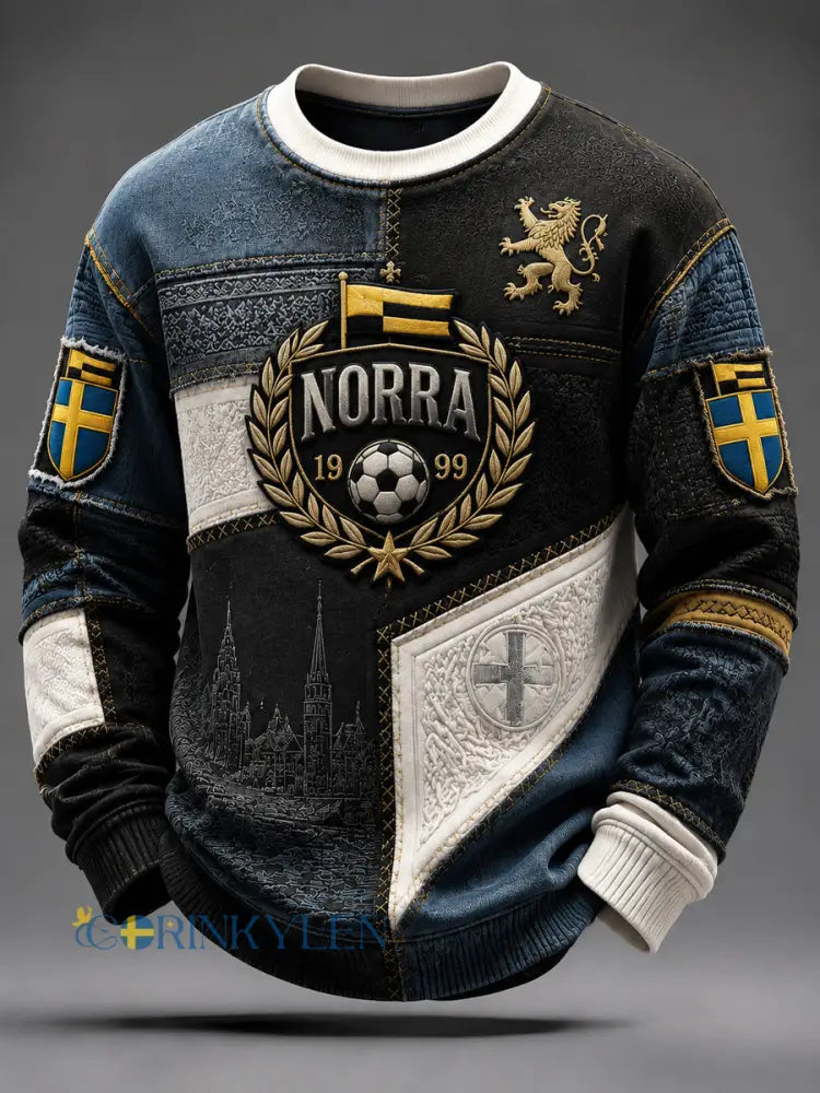 Herrarnas AIK-sweatshirt i svart och guld för supportrar - som bild / S