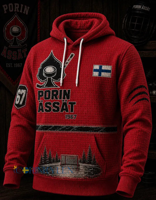 Herrarnas Finland Ishockey Porin Ässät Långärmad Hoodie - A / S
