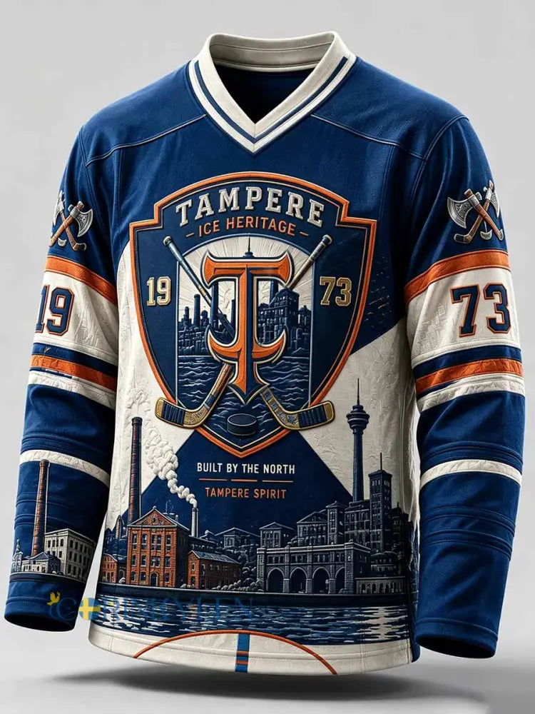 Herrarnas finska retrotraditionella sweatshirt för ishockey - som bild / S