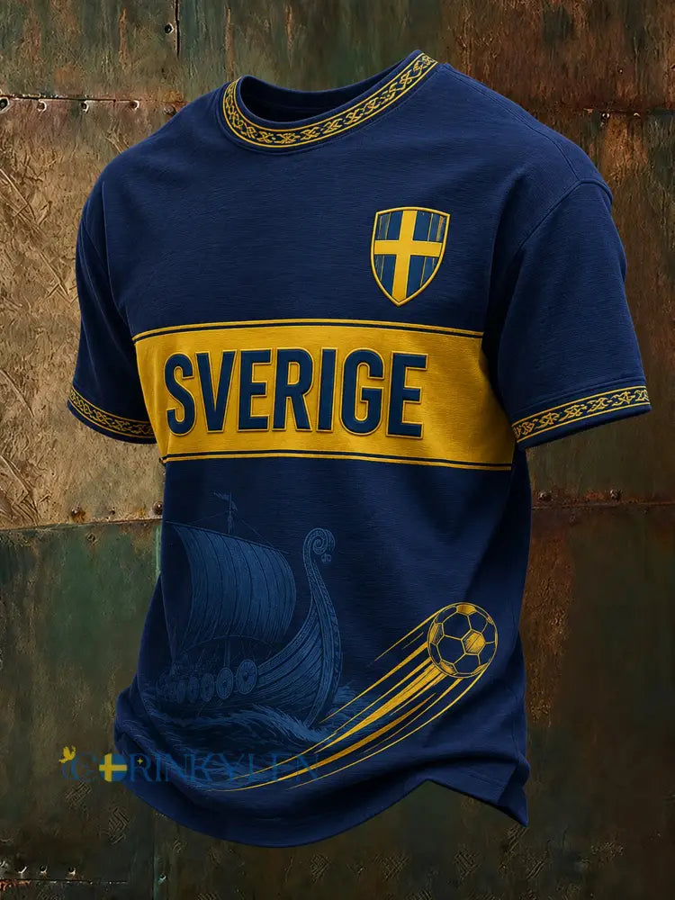Herrarnas fotbollsmatch – hejarklackkonsttryck T-shirt - A / S