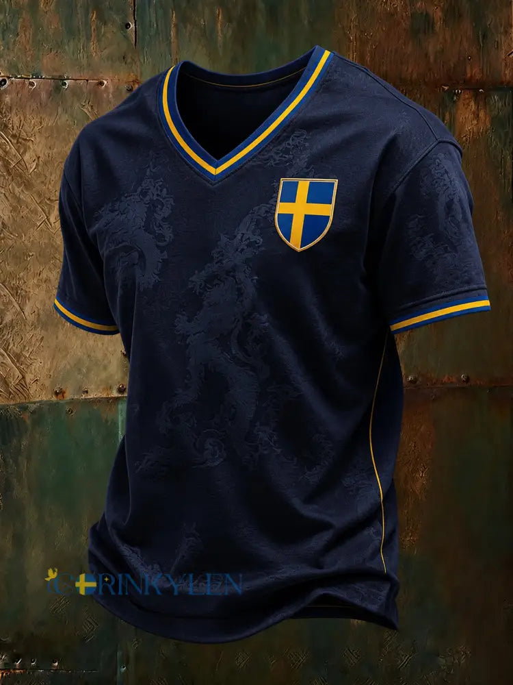 Herrarnas fotbollsmatch – hejarklackkonsttryck T-shirt - A / S