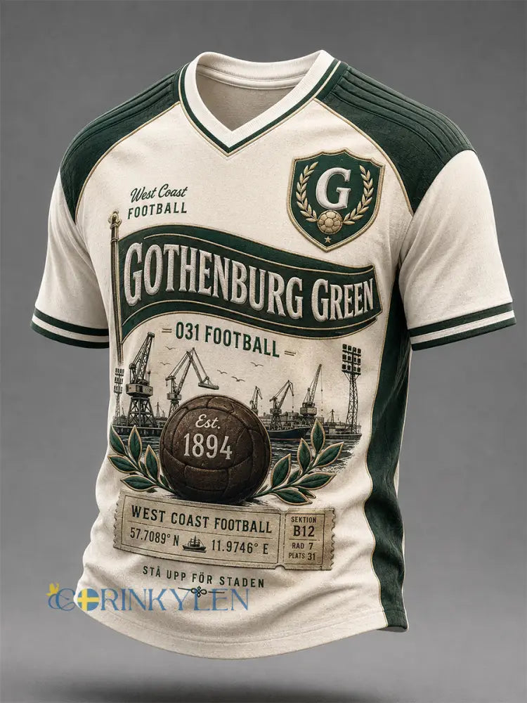 Herrarnas Gais-lärlingar T-shirt med V-ringning - A / S