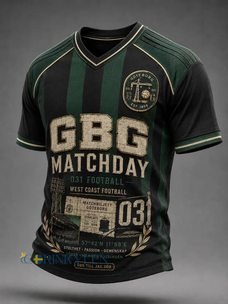 Herrarnas Gais-lärlingar T-shirt med V-ringning - A / S