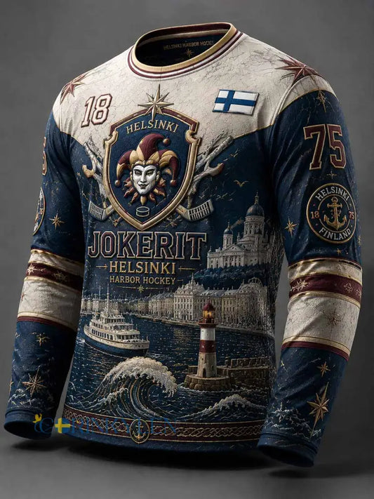 Herrarnas ishockeymatch tryckt tröja - som bild / S