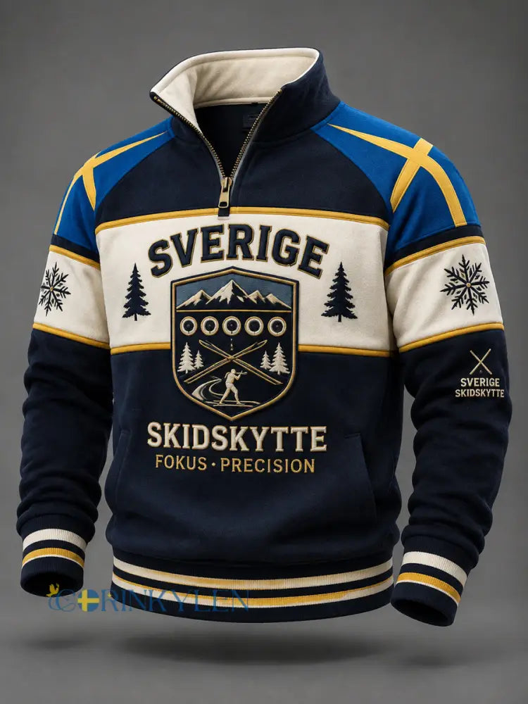 Herrarnas nordiska vinterfokus skidskytte halvdragkedja - som bild / S