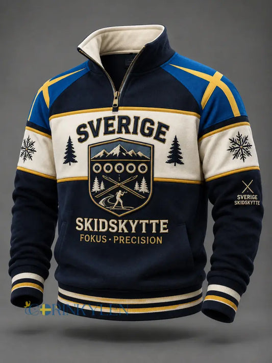 Herrarnas nordiska vinterfokus skidskytte halvdragkedja - som bild / S