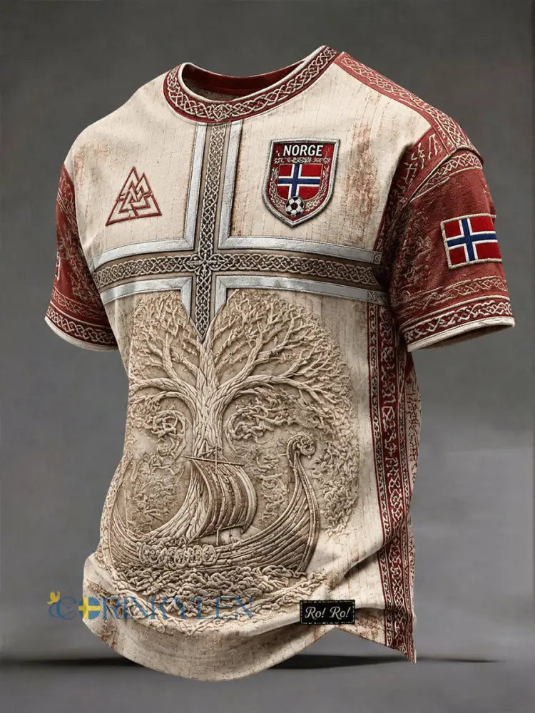 Herrarnas Norge-fotbollströjor - Aprikot / S