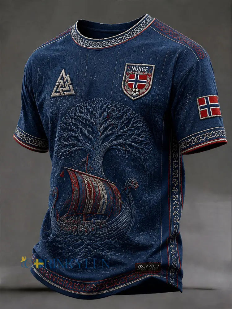 Herrarnas Norge-fotbollströjor - djupblåa / S