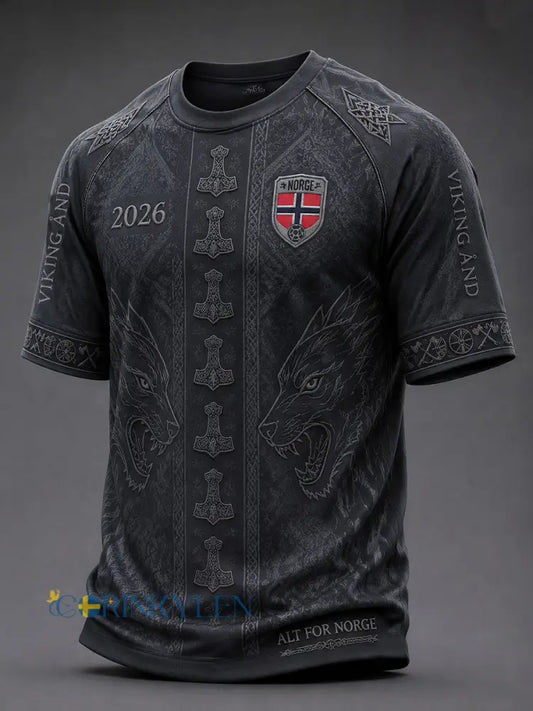 Herrarnas Norge-fotbollströjor - mörk grå / S