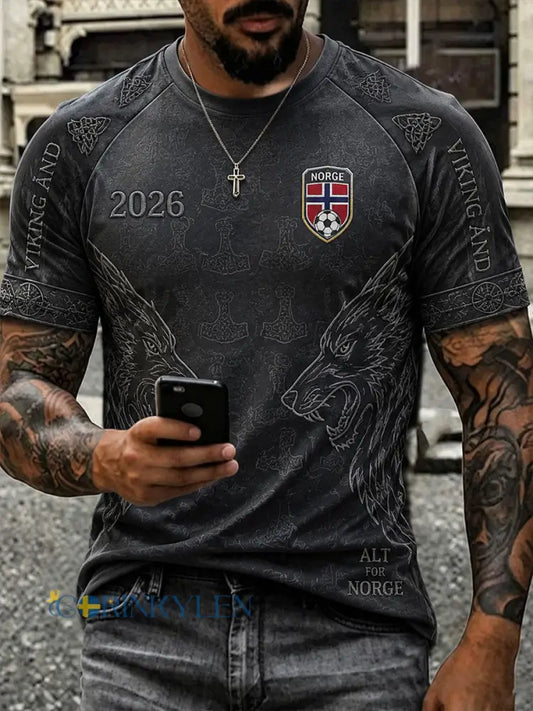 Herrarnas Norge-fotbollströjor - mörk grå / S