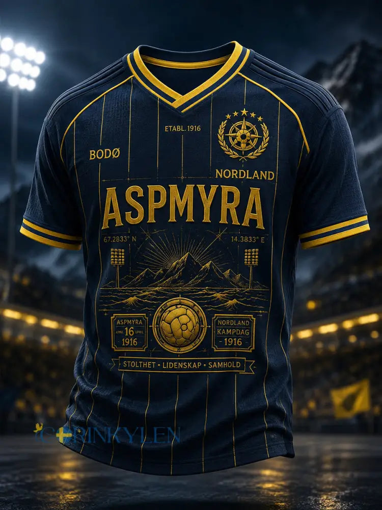 Herrarnas norska fotboll Bodø/Glimt Fans Älskare V-ringad T-shirt - A / S