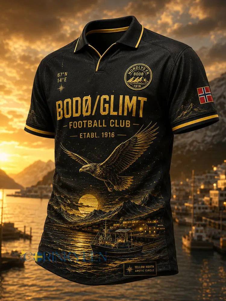 Herrarnas norska fotbollströja för fans av Bodø/Glimt med korta ärmarna - A / S