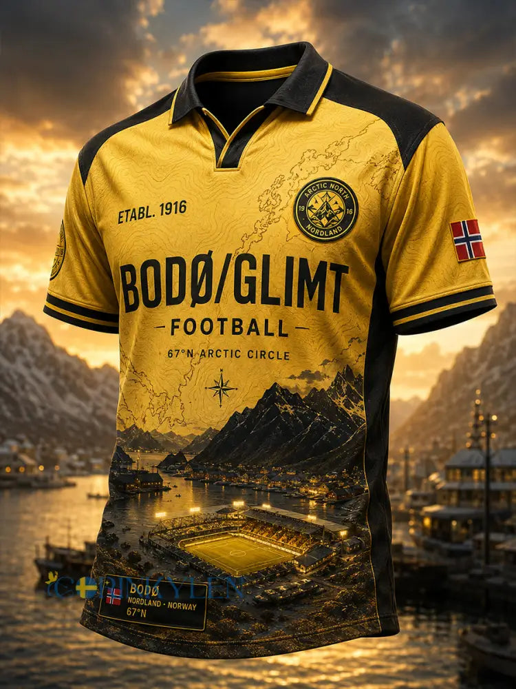 Herrarnas norska fotbollströja för fans av Bodø/Glimt med korta ärmarna - A / S