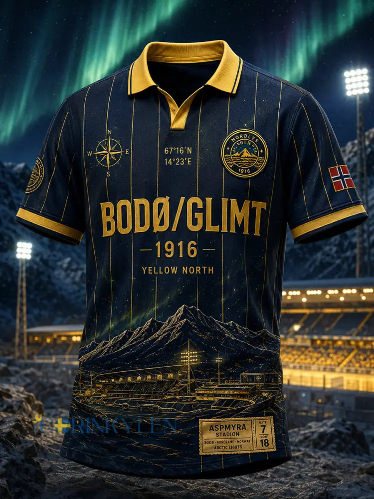 Herrarnas norska fotbollströja för fans av Bodø/Glimt med korta ärmarna - A / S
