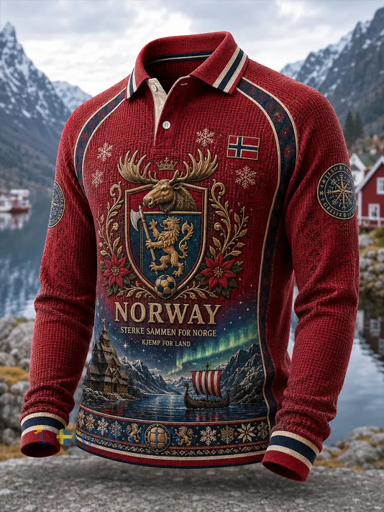 Herrarnas norska fotbollströja med lång ärm - A / S