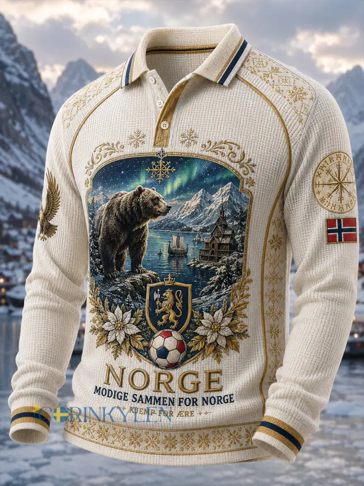 Herrarnas norska fotbollströja med lång ärm - A / S