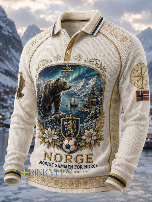 Herrarnas norska fotbollströja med lång ärm - A / S