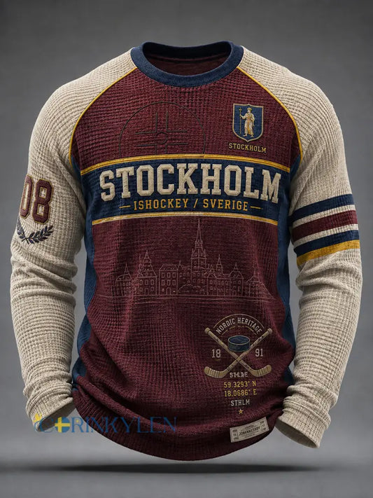 Herrarnas Stockholms Ishockey 1891 Våffeltröja med lång ärm - A / S