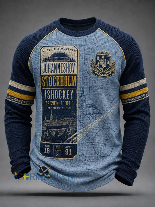 Herrarnas Stockholms Ishockey 1891 Våffeltröja med lång ärm - A / S