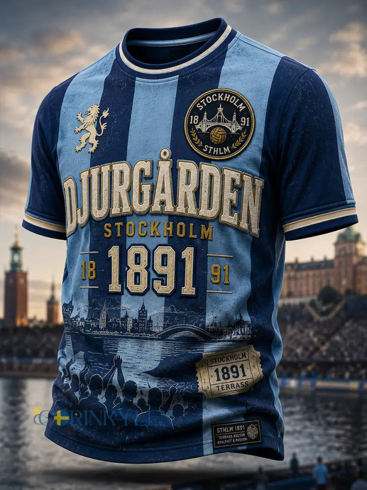 Herrarnas svenska fotboll Djurgården-supporter-kärlek kortärmad t-shirt - A / S