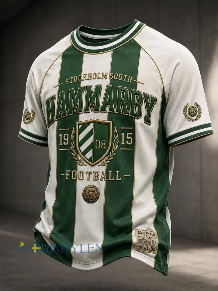 Herrarnas svenska fotboll Hammarby fans älskare kortärmad t-shirt - A / S