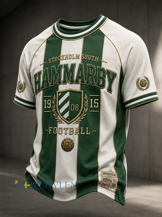 Herrarnas svenska fotboll Hammarby fans älskare kortärmad t-shirt - A / S