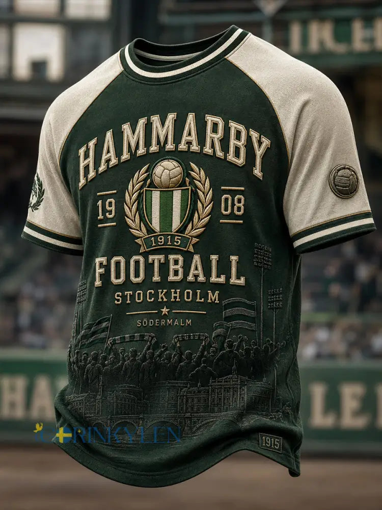 Herrarnas svenska fotboll Hammarby fans älskare kortärmad t-shirt - A / S