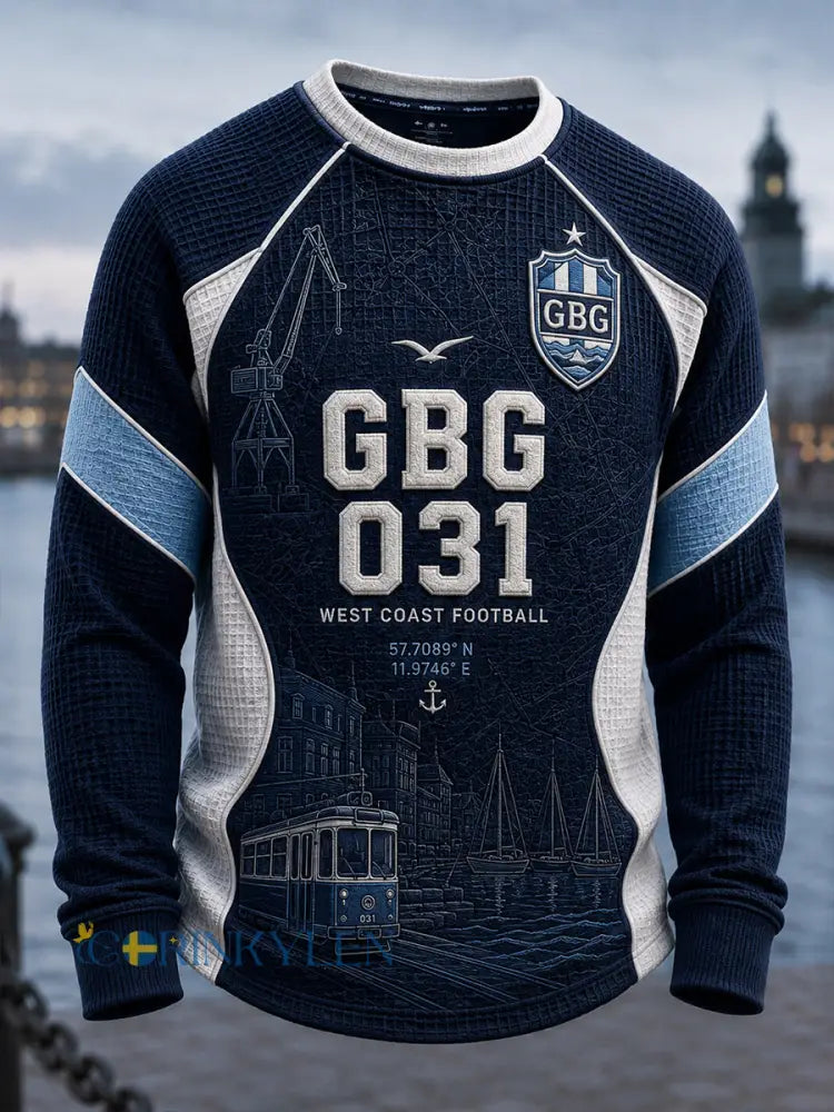 Herrarnas svenska fotbollsklubb IFK Göteborg – Västertorpströja med vafelmönster och lång ärm - A / S