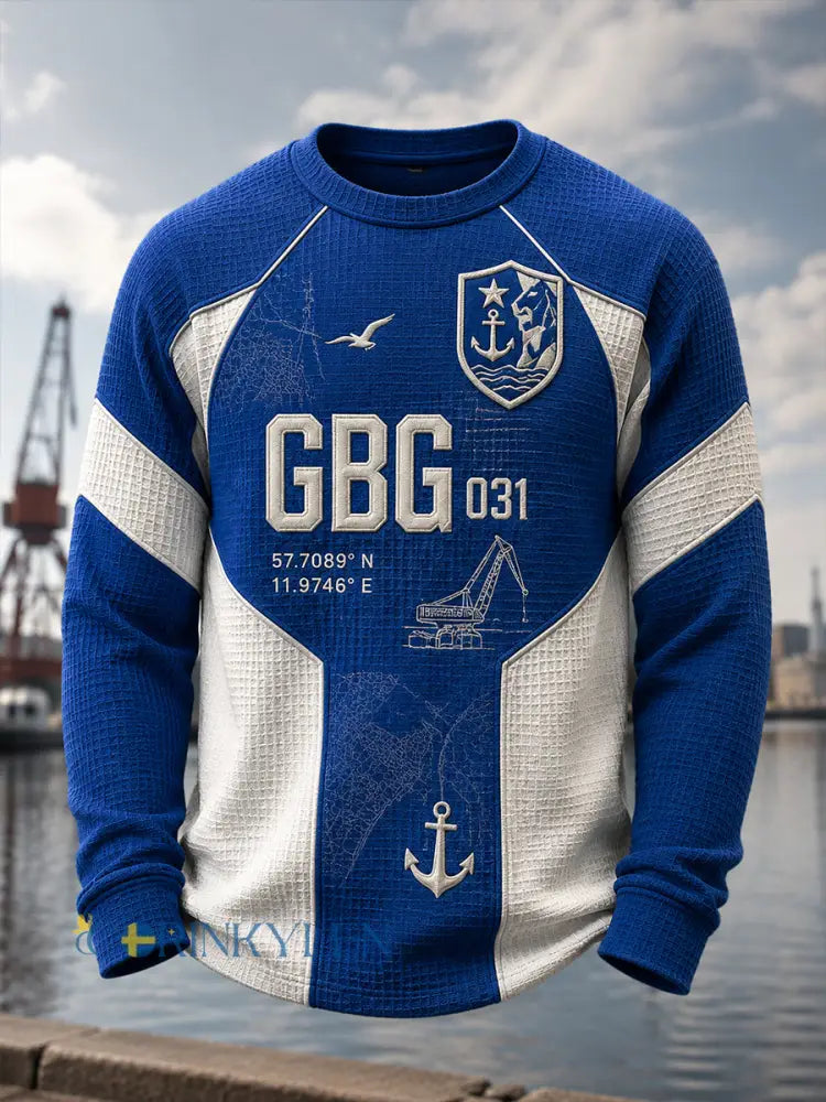 Herrarnas svenska fotbollsklubb IFK Göteborg – Västertorpströja med vafelmönster och lång ärm - A / S