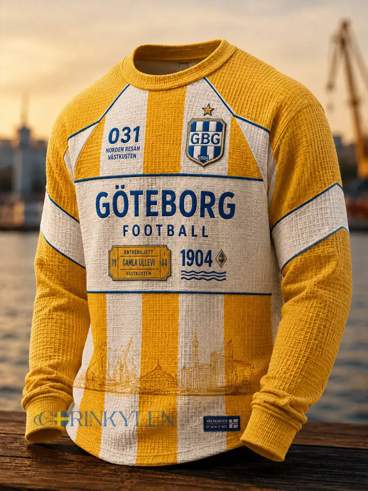 Herrarnas svenska fotbollsklubb IFK Göteborg – Västertorpströja med vafelmönster och lång ärm - A / S