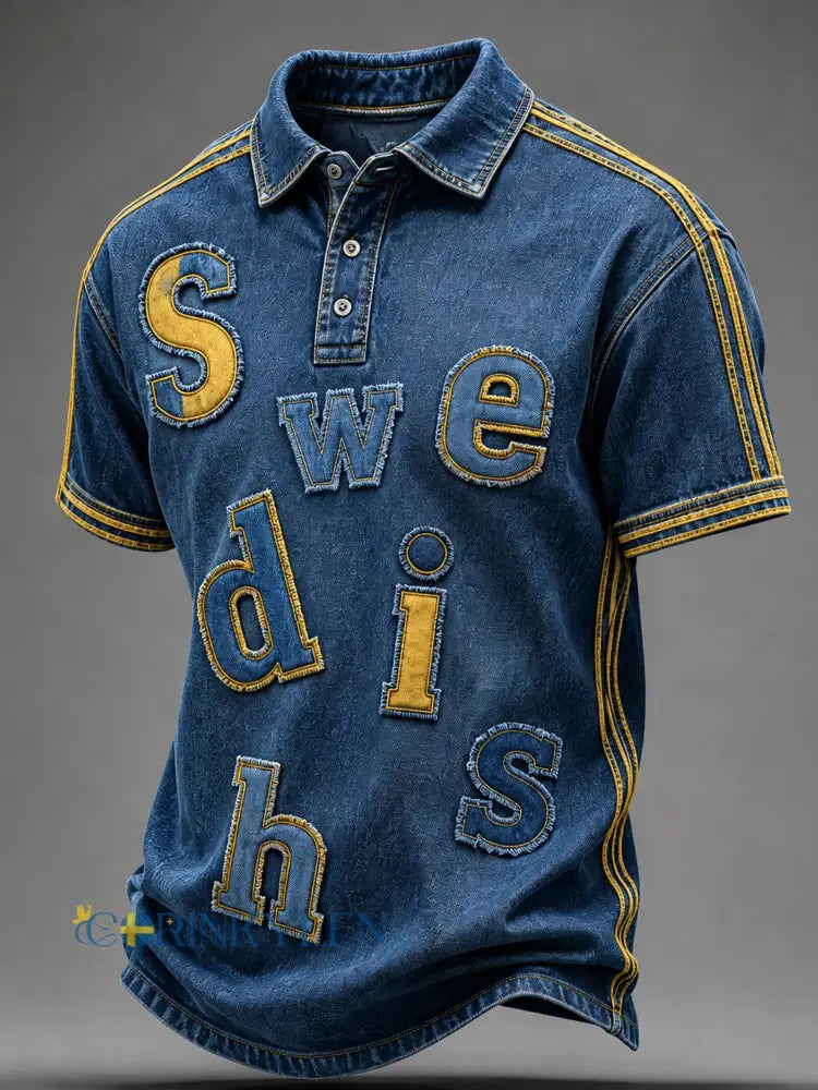 Herrarnas Svenska Fotbollsmatch Hejarklack Konsttryck Polo - A / S