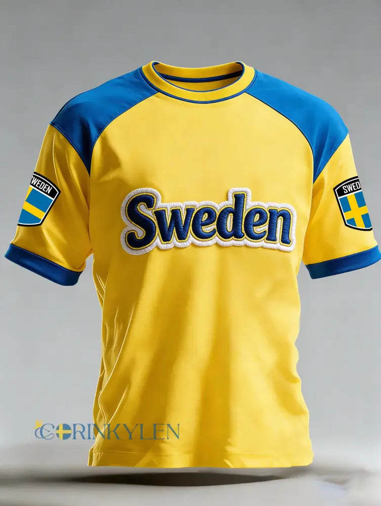 Herrarnas svenska fotbollsmatch hejarkonsttryck supporttröja - A / S