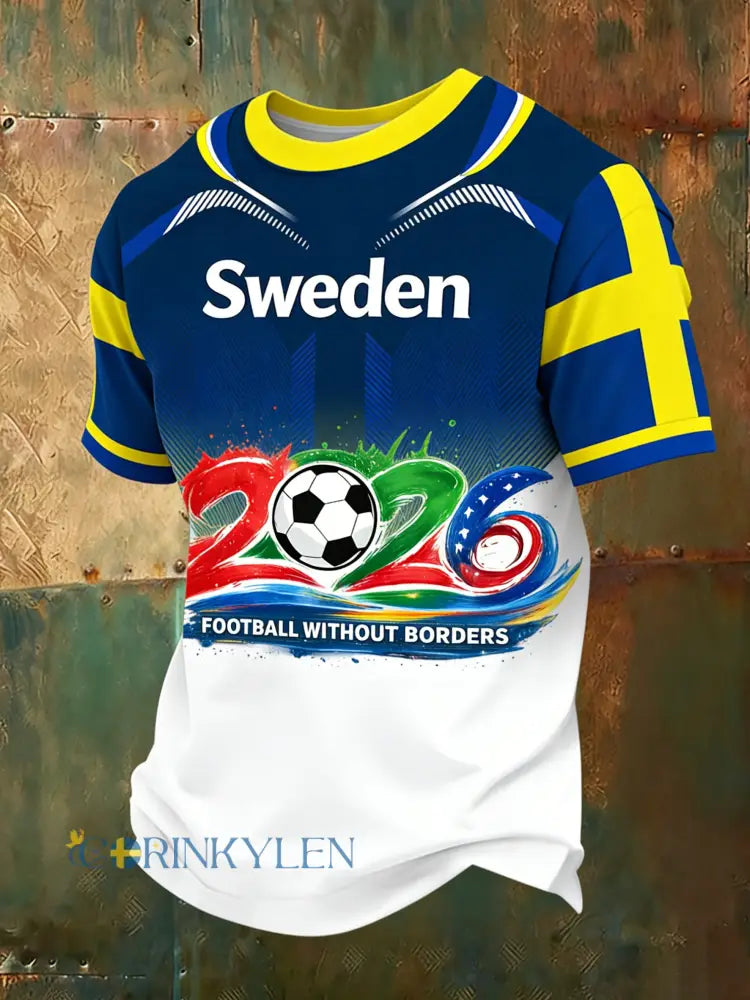 Herrarnas svenska fotbollsmatch hejarkonsttryck supporttröja - A / S