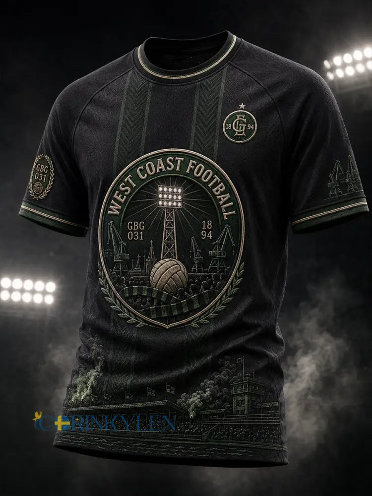 Herrarnas svenska fotbollströja för Gais-fans och fotbollsläkare med korta ärmarna - A / S