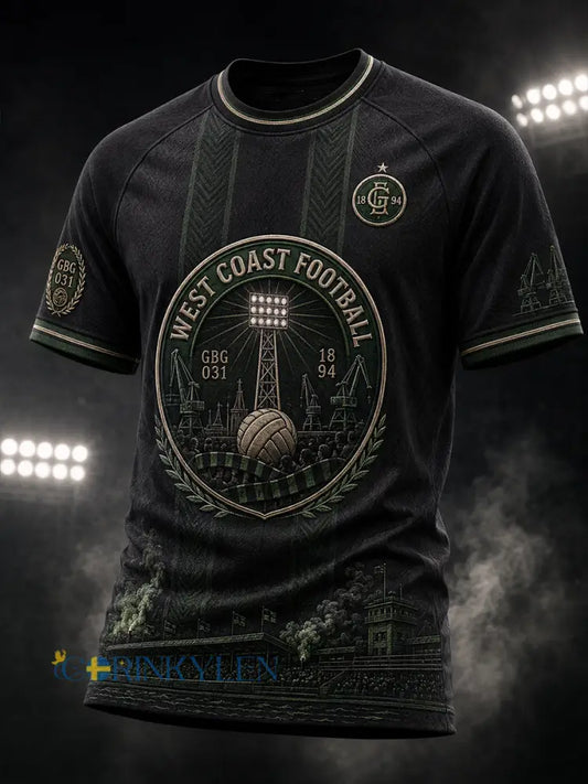 Herrarnas svenska fotbollströja för Gais-fans och fotbollsläkare med korta ärmarna - A / S