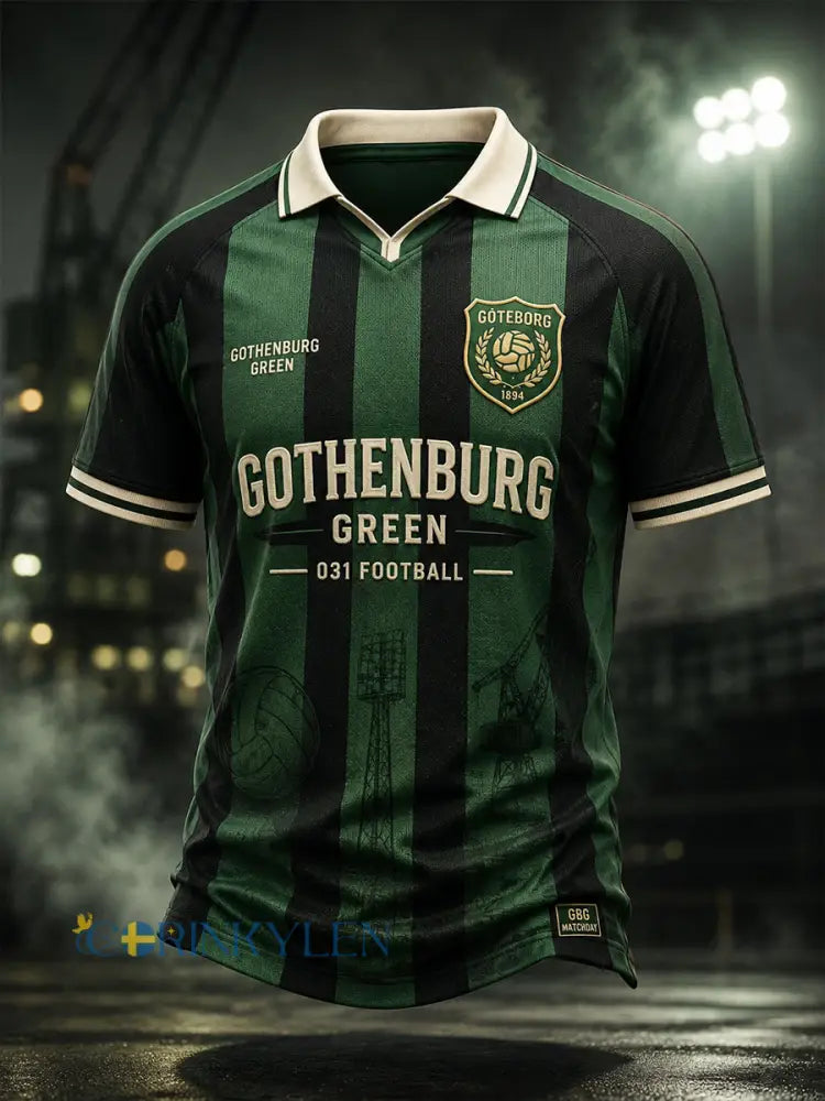Herrarnas svenska fotbollströja för GAIS-supportrar och fotbollsälskare med korta ärmarna - A / S