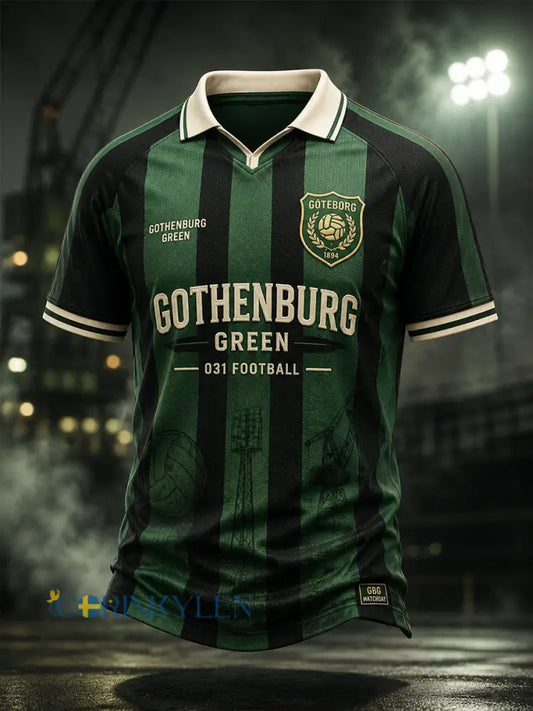 Herrarnas svenska fotbollströja för GAIS-supportrar och fotbollsälskare med korta ärmarna - A / S