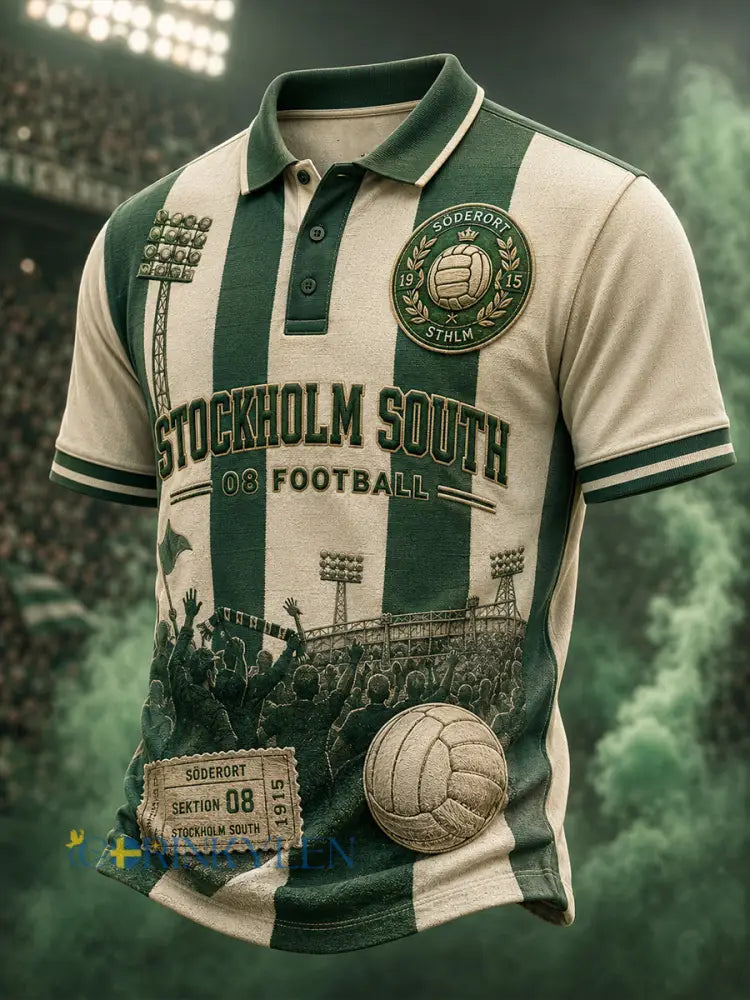 Herrarnas svenska fotbollströja för Hammarby-supportrar med korta ärmarna - A / S