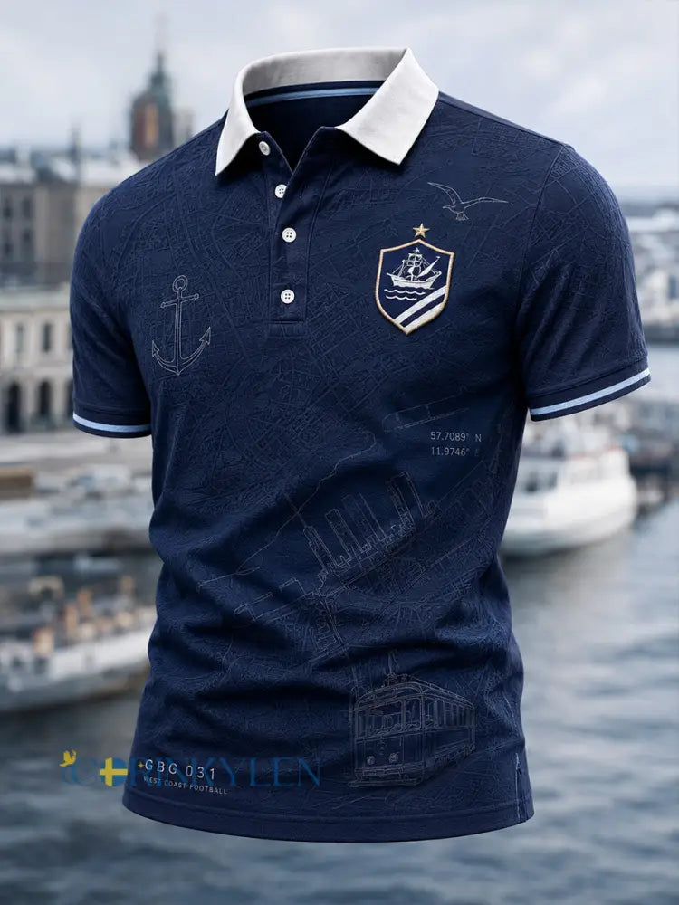 Herrarnas svenska fotbollströja IFK Göteborg Fans älskare kortärmad t-shirt - A / S