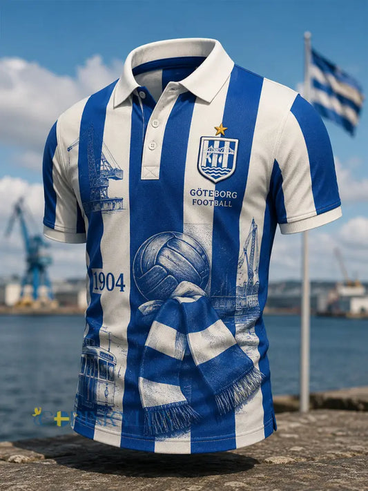 Herrarnas svenska fotbollströja IFK Göteborg Fans älskare kortärmad t-shirt - A / S