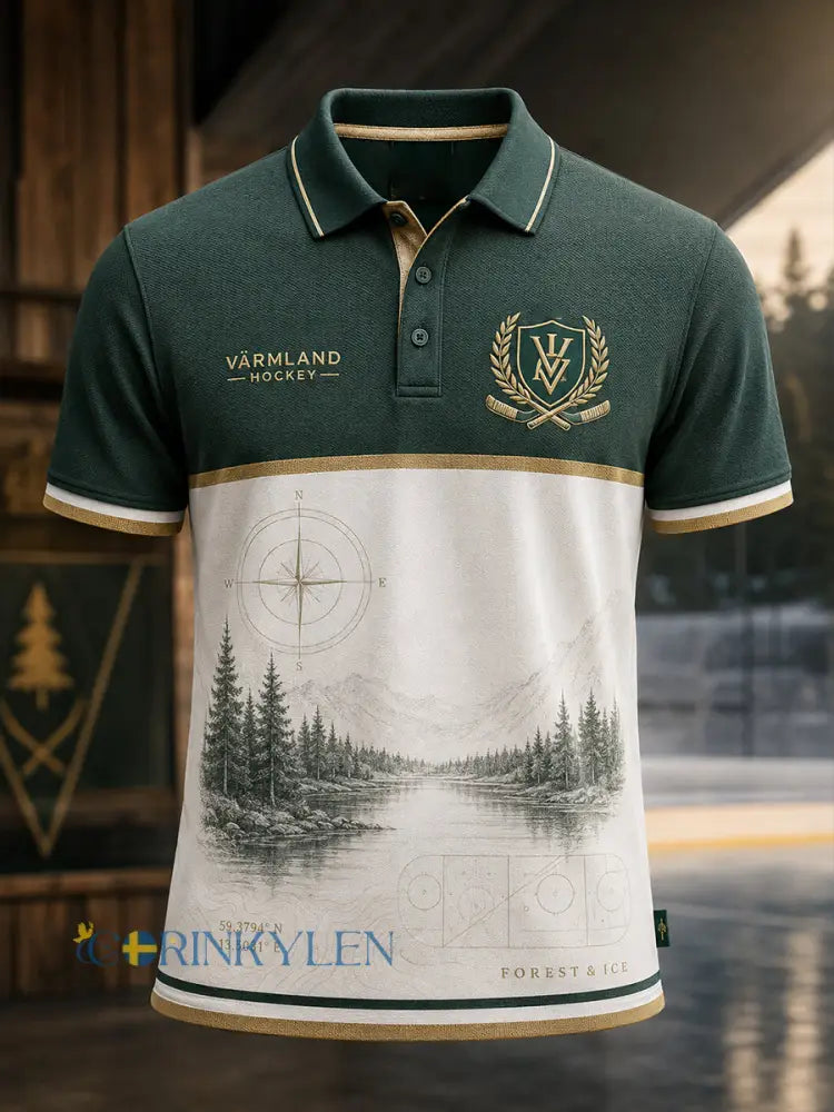 Herrarnas svenska ishockeytröja – Färjestad BK-fans och älskare – kortärmad t-shirt - A / S