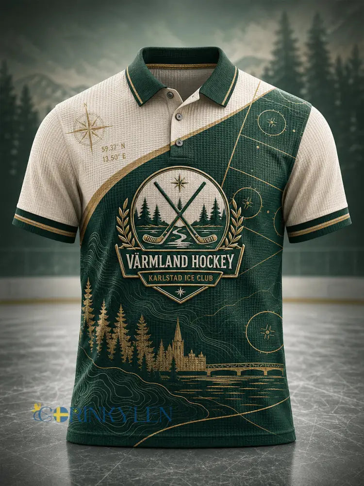 Herrarnas svenska ishockeytröja – Färjestad BK-fans och älskare – kortärmad t-shirt - A / S