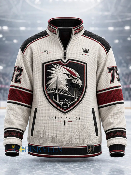 Herrarnas svenska ishockeytröja Malmö Redhawks Fans Lover Våffeltröja med lång ärm - A / S