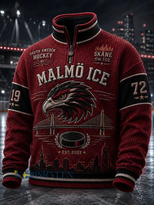 Herrarnas svenska ishockeytröja Malmö Redhawks – favorit för waffelmönstrade långärmade tröjor - A / S
