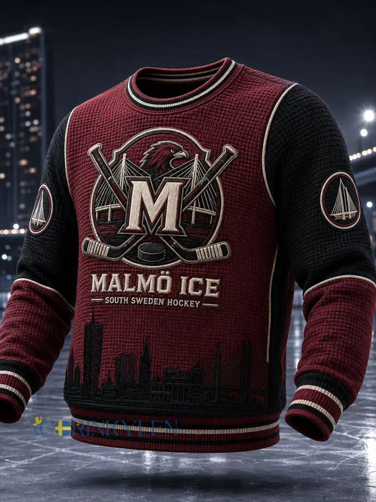 Herrarnas svenska ishockeytröja Malmö Redhawks – favorit för waffelmönstrade långärmade tröjor - A / S