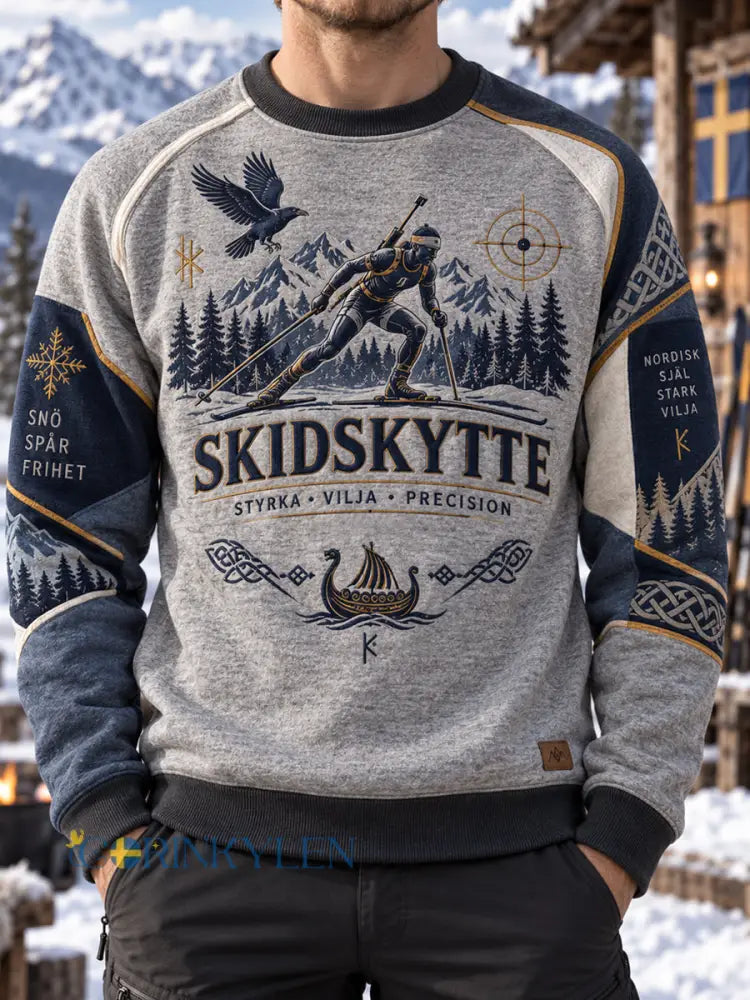Herrarnas Sweden Skidskytte Heritage-vintertröja - som bild / S