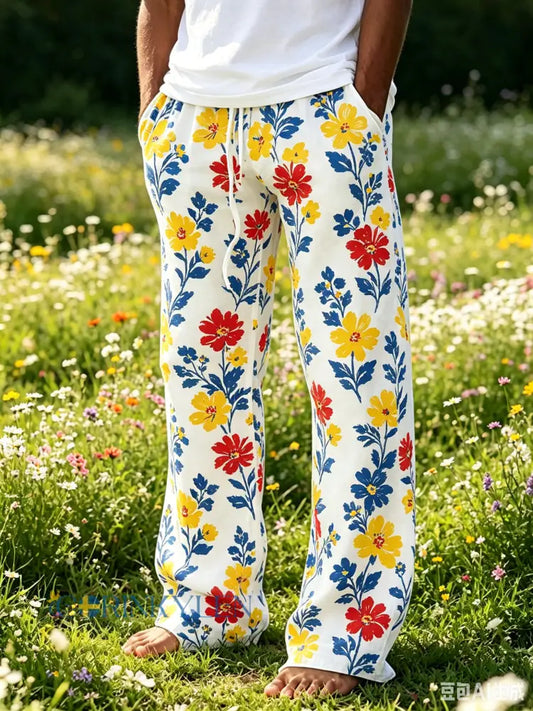 Herrbyxor med konsttryck: Svensk midsommar- och nationaldagsminnesutgåva - A / S